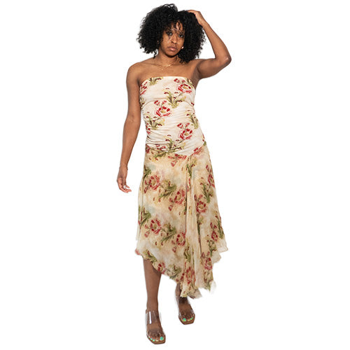Monette Asymmetrical Strapless Blaze and Sparkles Monette Asymmetrical Strapless Blaze and Sparkles