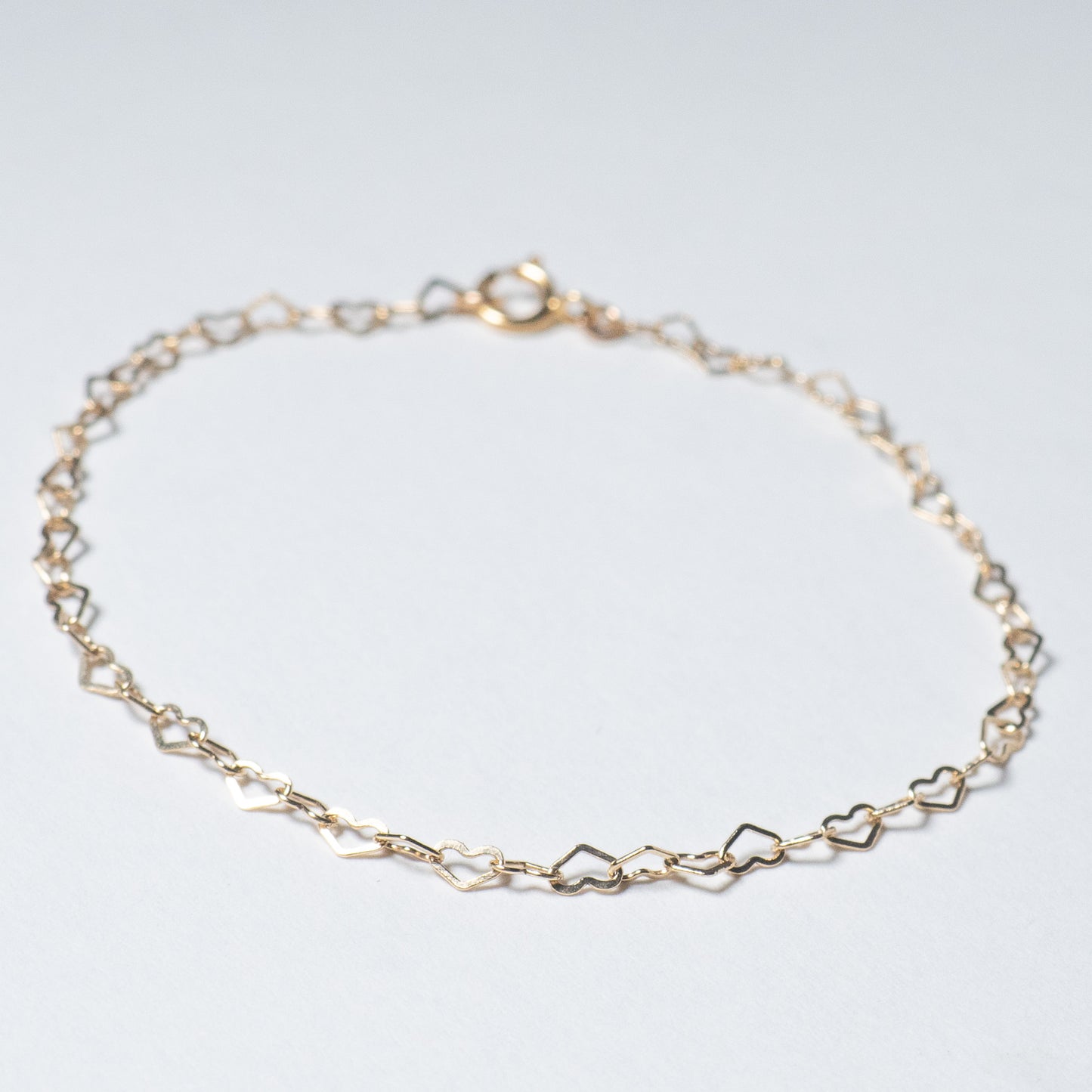 Dainty Heart Shaped Chain Bracelet