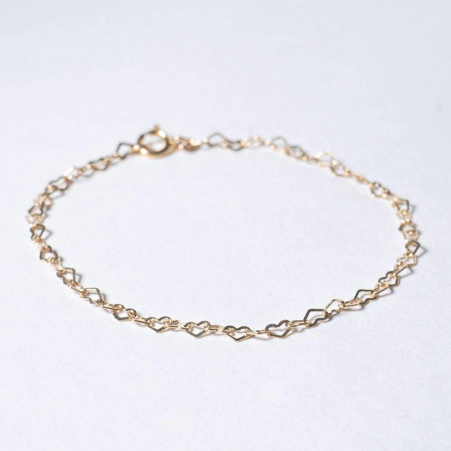 Dainty Heart Shaped Chain Bracelet