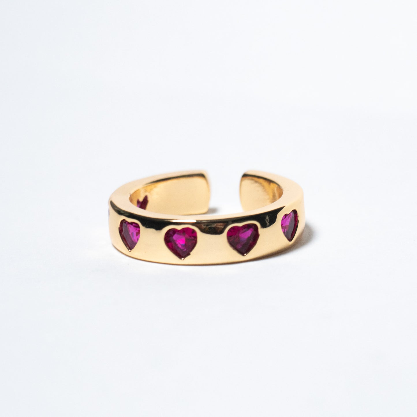 Mereaux Pink Heart Ring