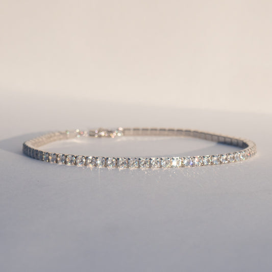 Blade Silver Tennis Anklet