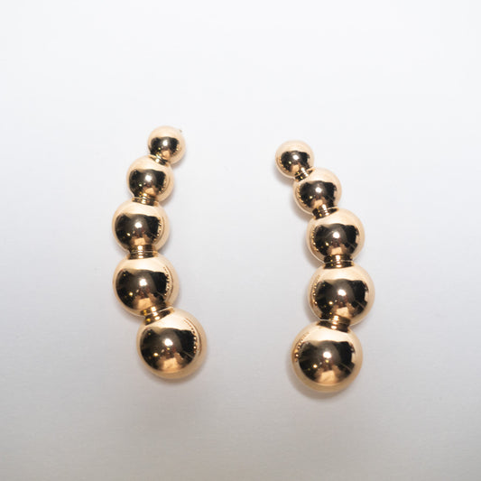 Louisa Gold Dot Crawler Earring