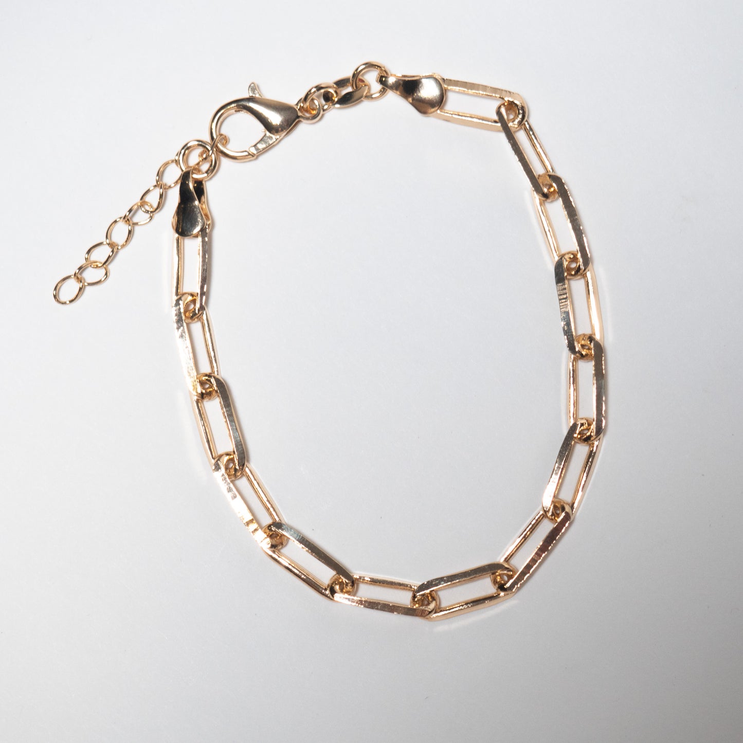 Wright Gold Paperclip Bracelet