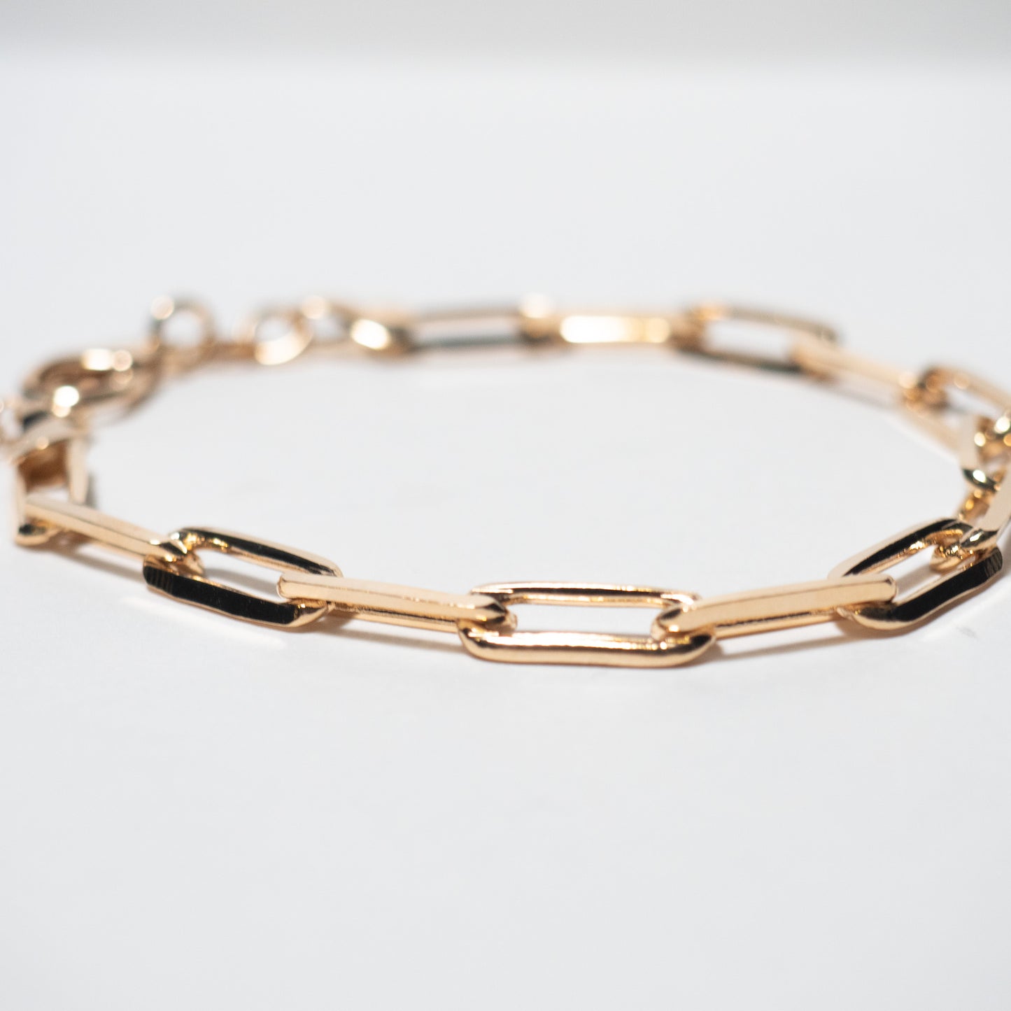Wright Gold Paperclip Bracelet