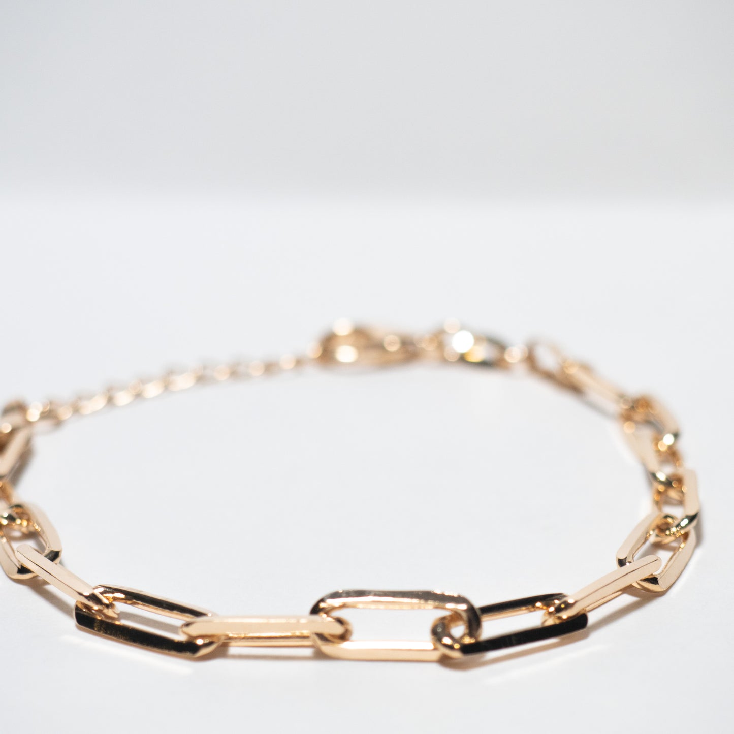 Wright Gold Paperclip Bracelet