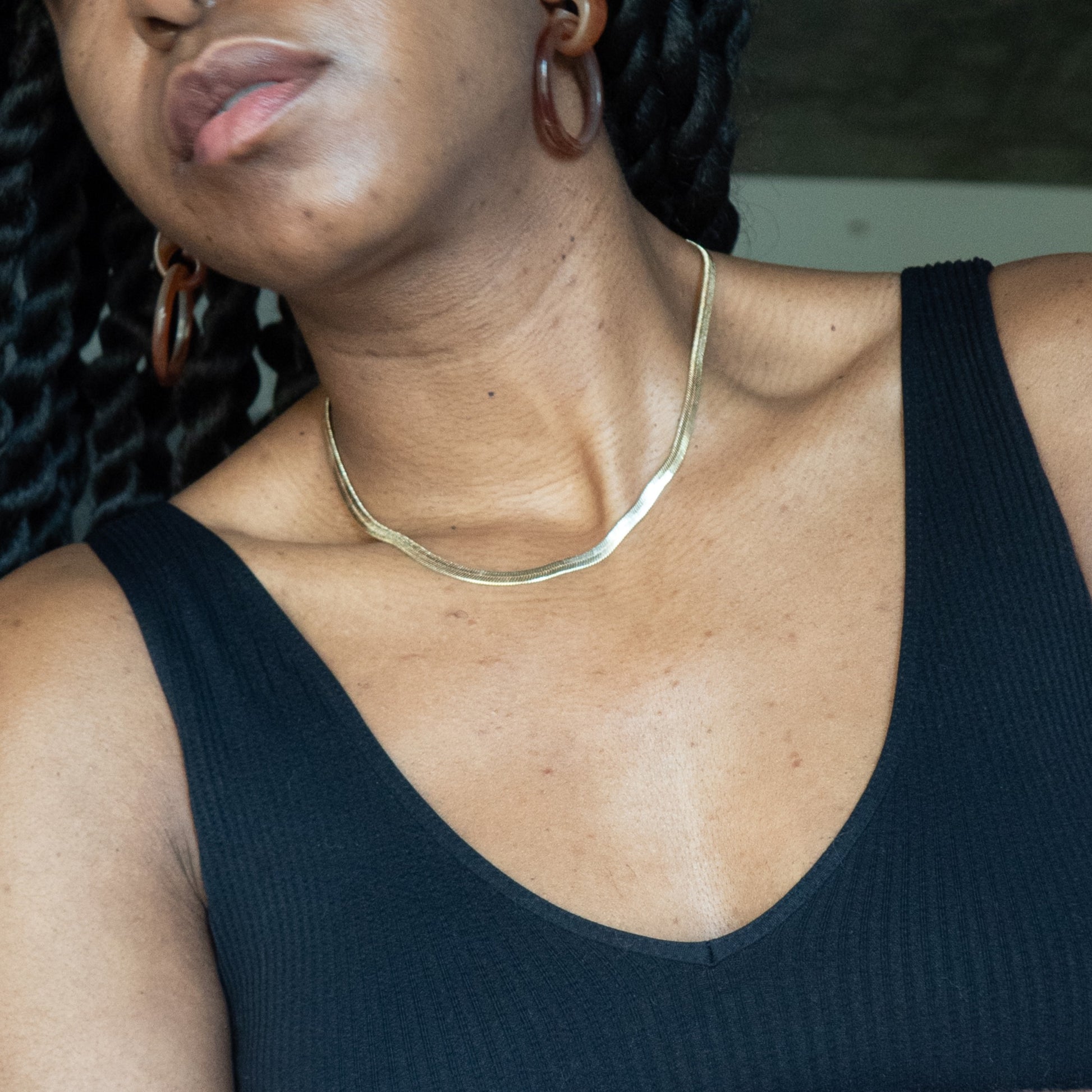 Gold Herringbone Chain