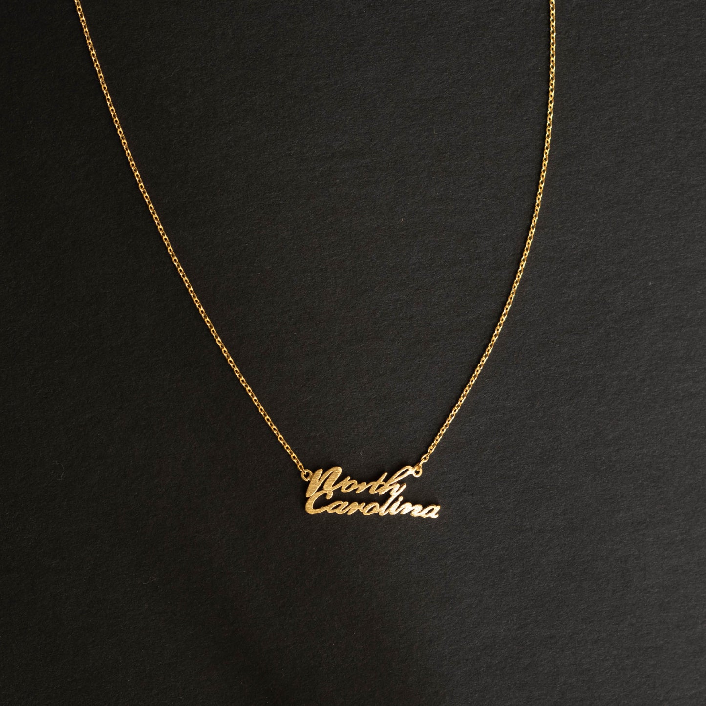 North Carolina Script Necklace