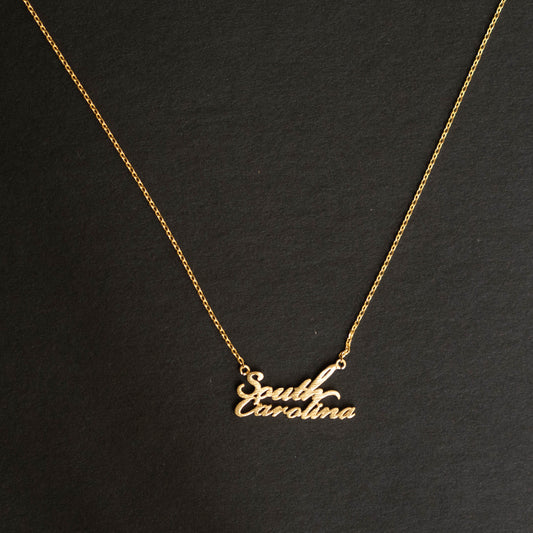 South Carolina Script Necklace
