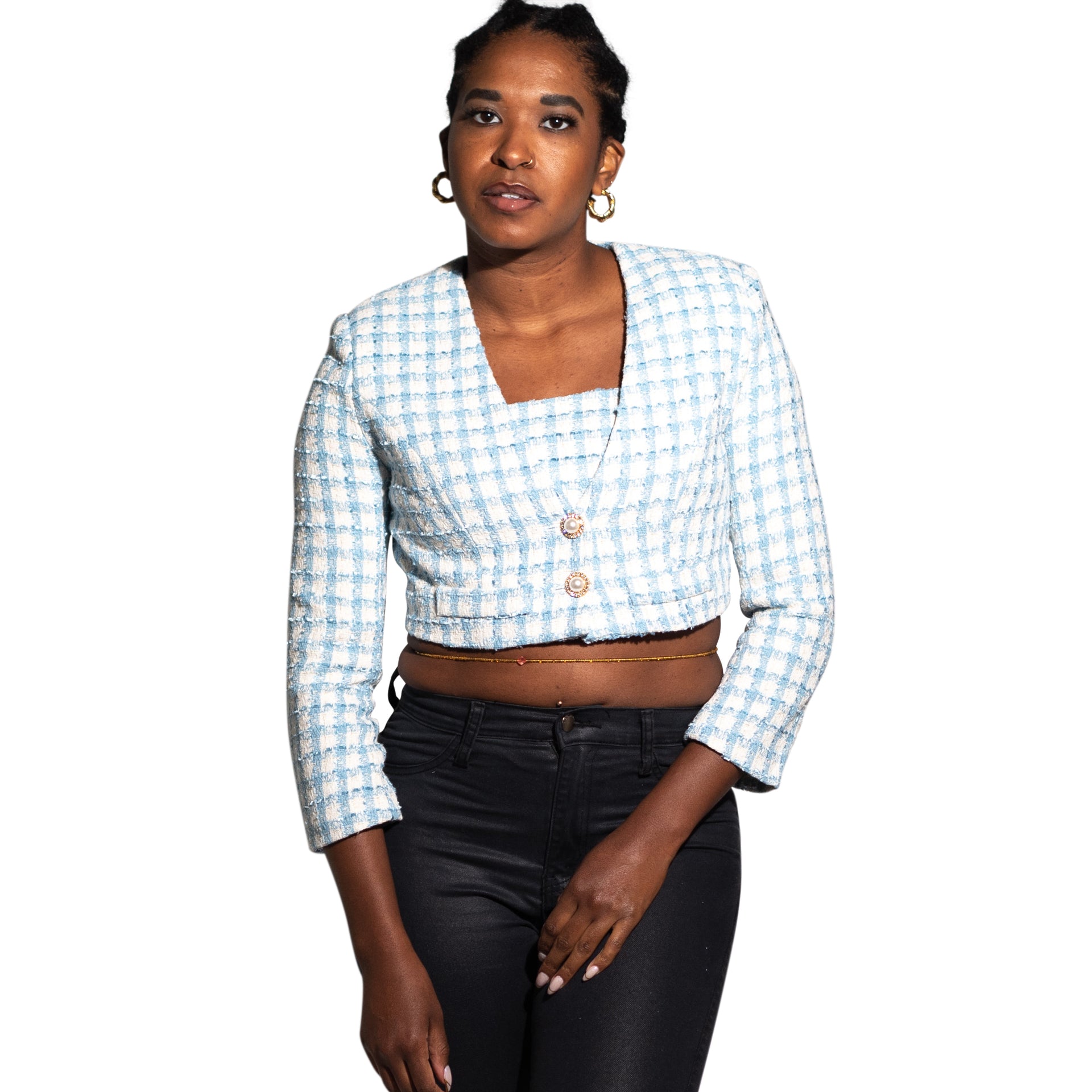 Kaneesha Cropped Blazer Set