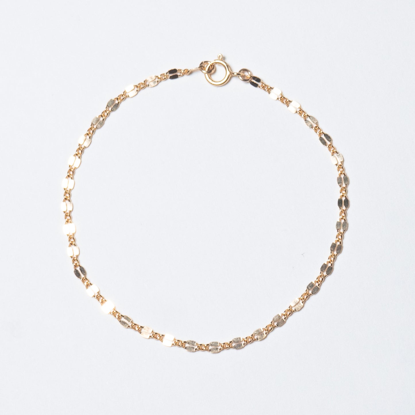 Dainty Gold Filled Dapped Chain Bracelet.