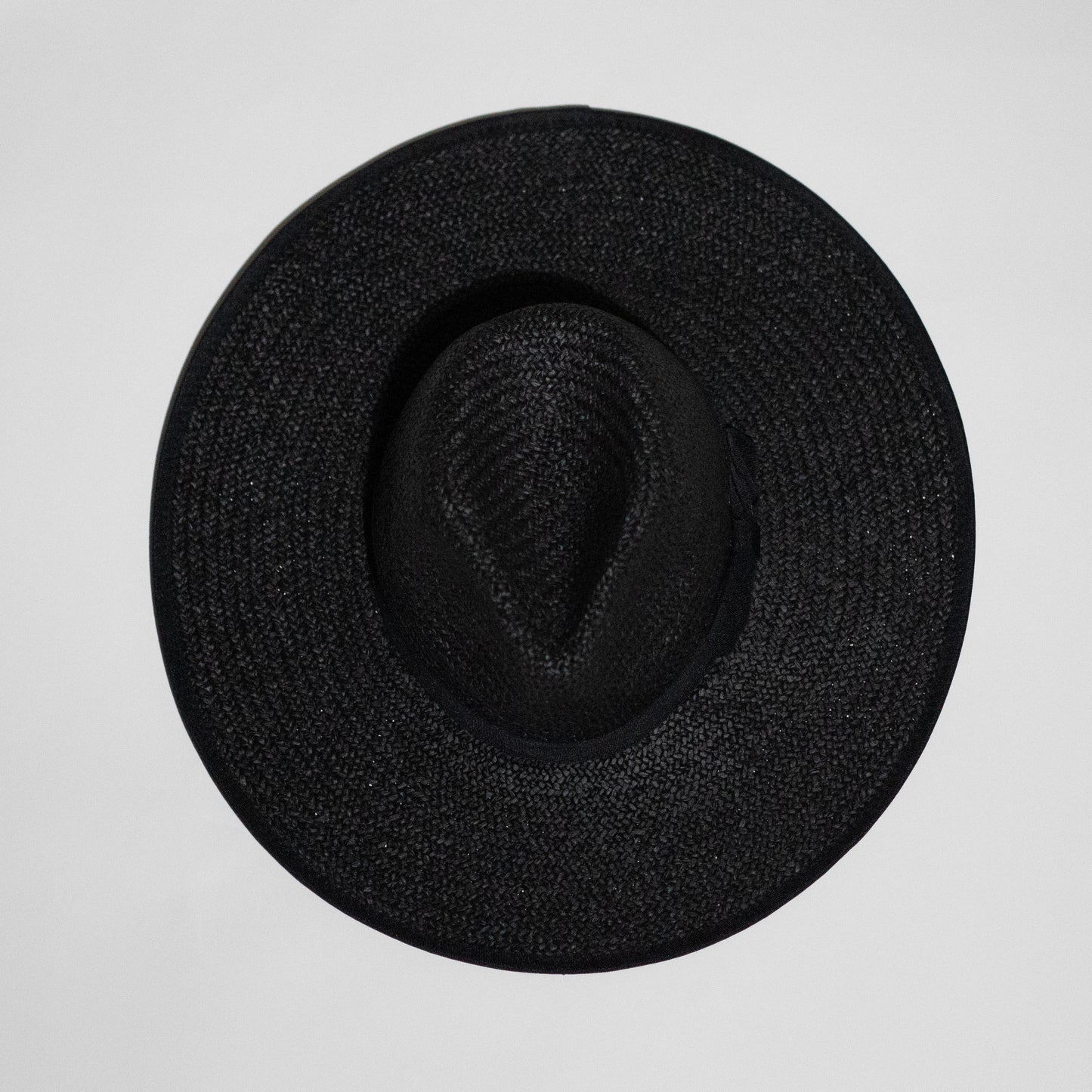 Wide Brim Straw Rancher Hats Black Circumference 16 inches Blaze and Sparkles