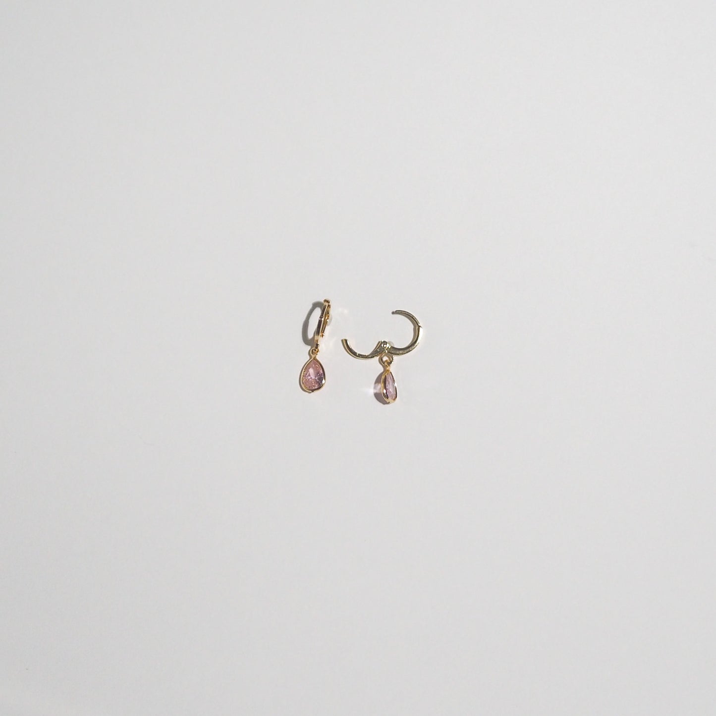 Rose Pink Teardrop Earring